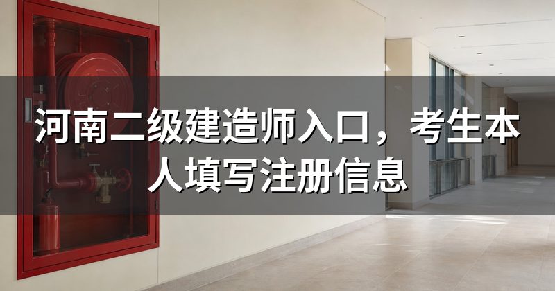 河南二级建造师入口,考生本人填写注册信息
