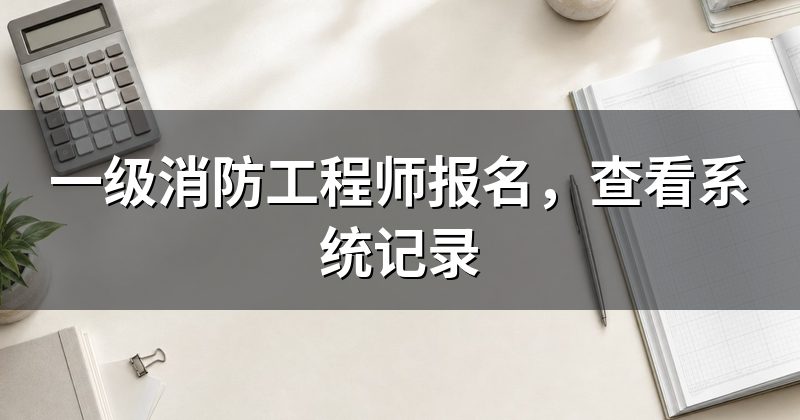 一级消防工程师报名,查看系统记录