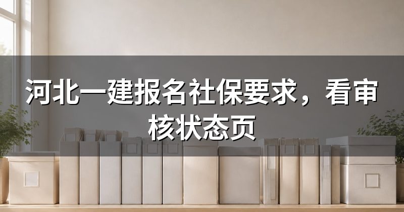 河北一建报名社保要求,看审核状态页