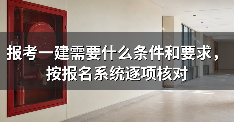 报考一建需要什么条件和要求,按报名系统逐项核对