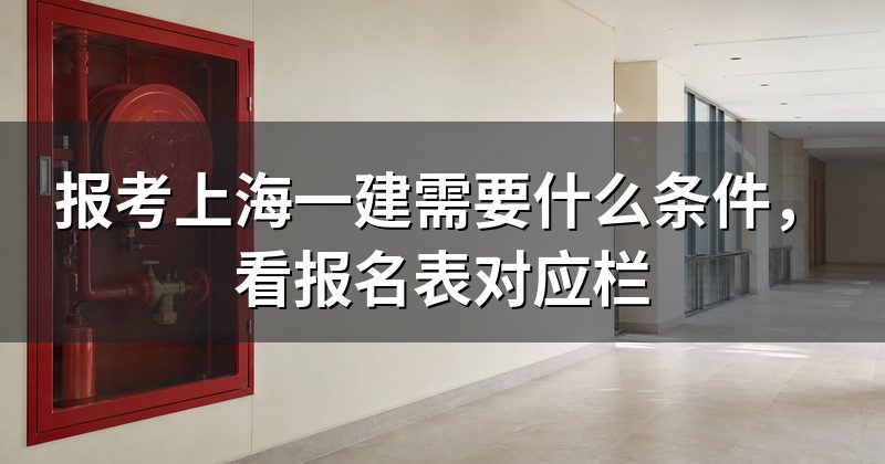 报考上海一建需要什么条件,看报名表对应栏