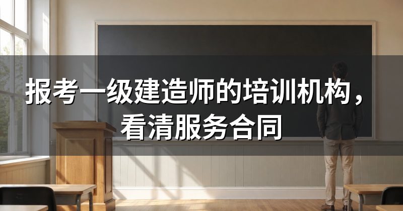 报考一级建造师的培训机构,看清服务合同