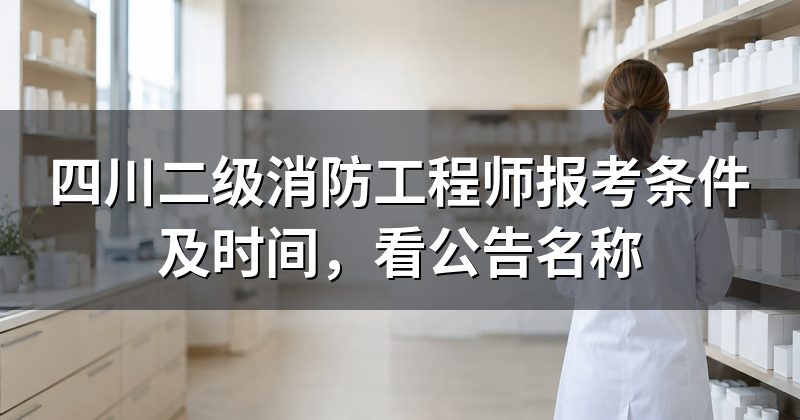 四川二级消防工程师报考条件及时间,看公告名称