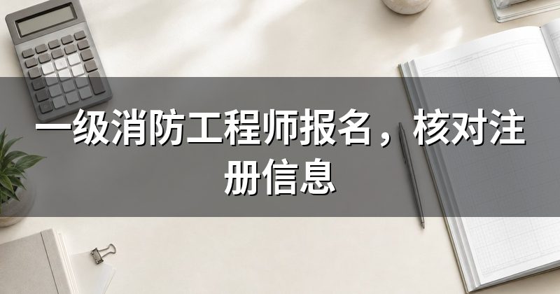 一级消防工程师报名,核对注册信息