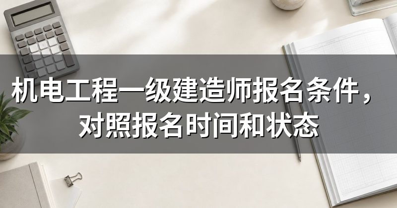 机电工程一级建造师报名条件，对照报名时间和状态