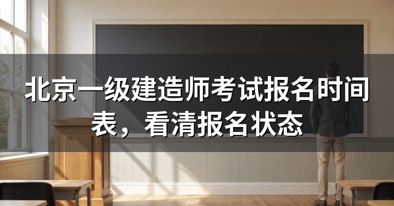 北京一级建造师考试报名时间表,看清报名状态