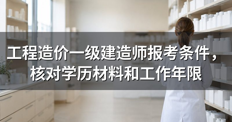 工程造价一级建造师报考条件,核对学历材料和工作年限