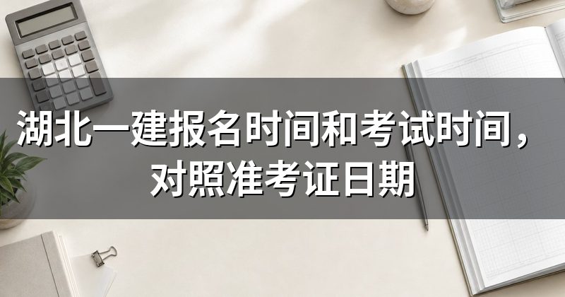 湖北一建报名时间和考试时间，对照准考证日期