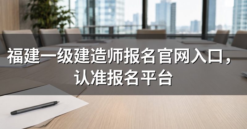 福建一级建造师报名官网入口,认准报名平台