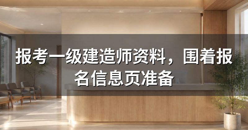 报考一级建造师资料，围着报名信息页准备