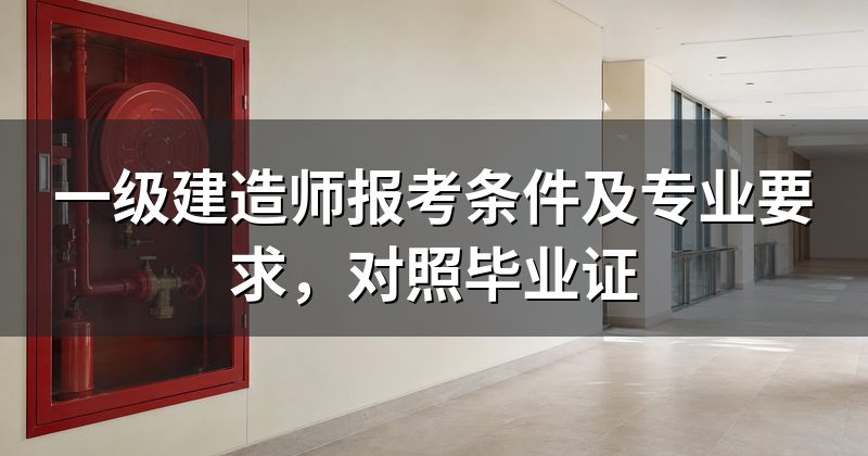 一级建造师报考条件及专业要求,对照毕业证
