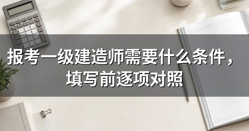报考一级建造师需要什么条件,填写前逐项对照