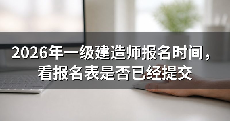 2026年一级建造师报名时间,看报名表是否已经提交