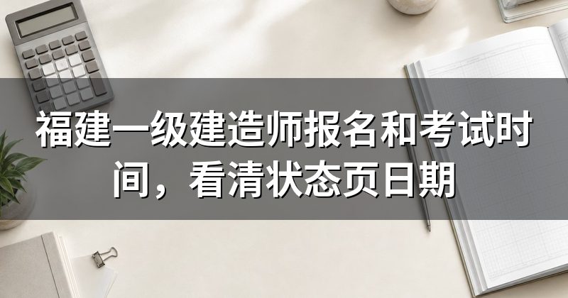 福建一级建造师报名和考试时间,看清状态页日期