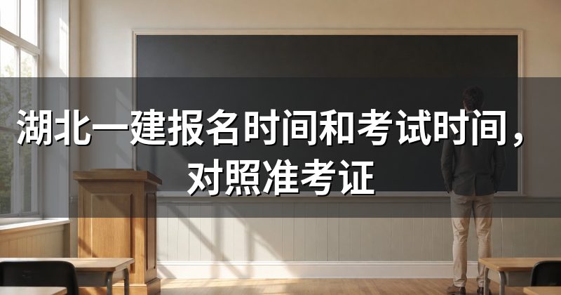 湖北一建报名时间和考试时间,对照准考证