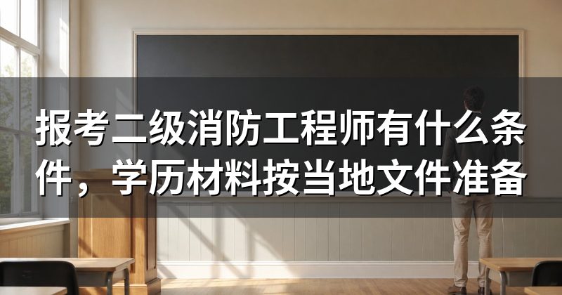 报考二级消防工程师有什么条件,学历材料按当地文件准备