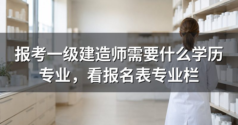 报考一级建造师需要什么学历专业,看报名表专业栏