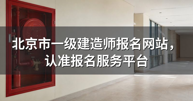 北京市一级建造师报名网站，认准报名服务平台
