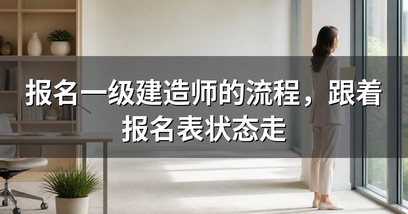 报名一级建造师的流程,跟着报名表状态走