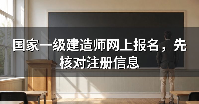 国家一级建造师网上报名,先核对注册信息