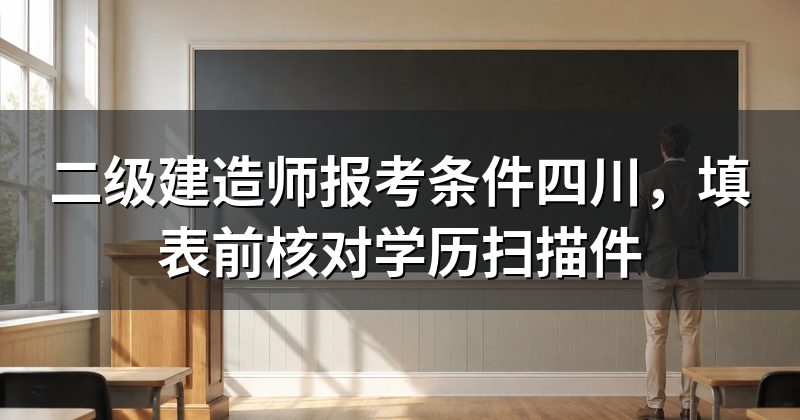 二级建造师报考条件四川,填表前核对学历扫描件
