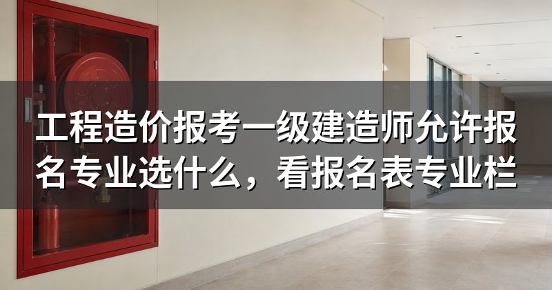 工程造价报考一级建造师允许报名专业选什么，看报名表专业栏