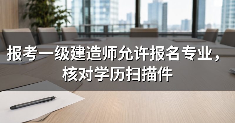 报考一级建造师允许报名专业,核对学历扫描件