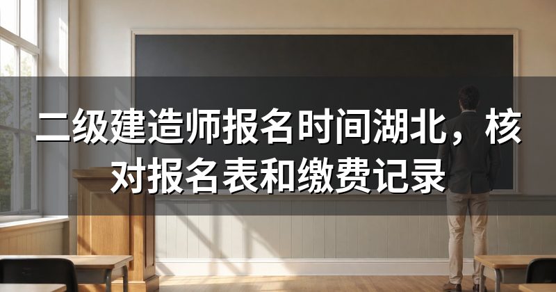 二级建造师报名时间湖北，核对报名表和缴费记录