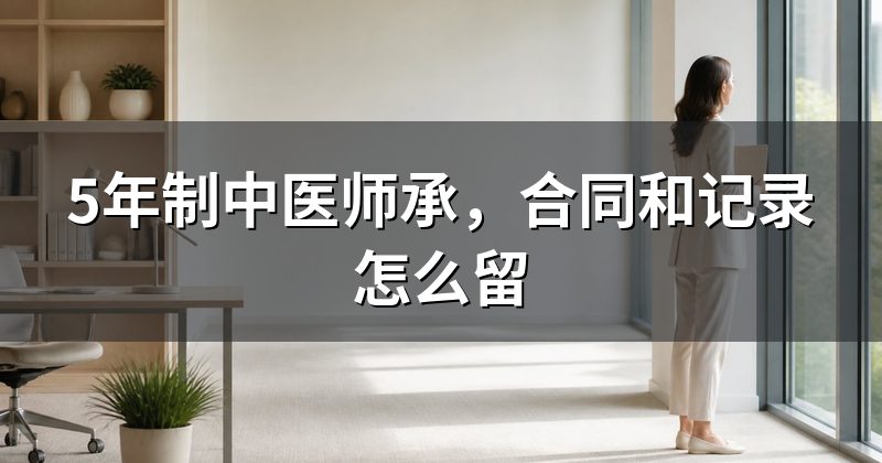 5年制中医师承,合同和记录怎么留