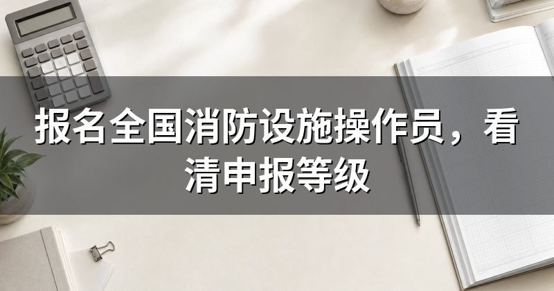 报名全国消防设施操作员,看清申报等级
