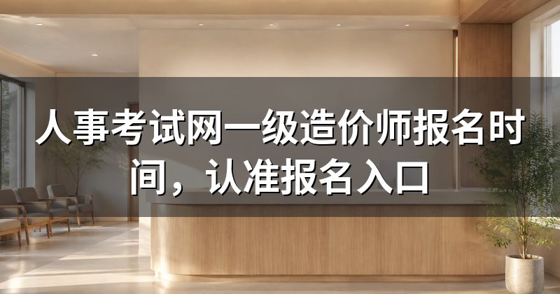 人事考试网一级造价师报名时间,认准报名入口
