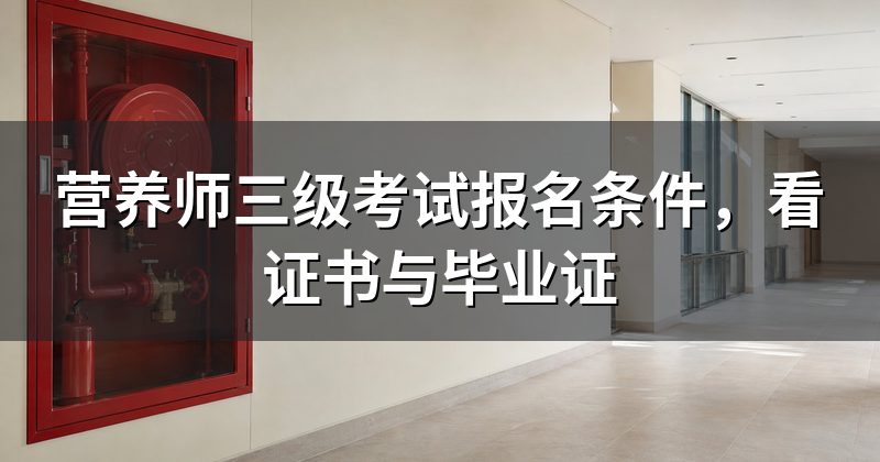 营养师三级考试报名条件,看证书与毕业证
