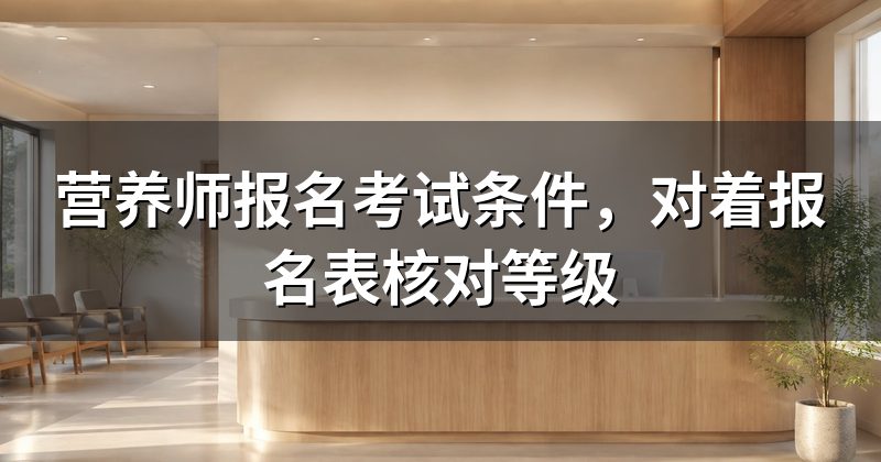 营养师报名考试条件,对着报名表核对等级