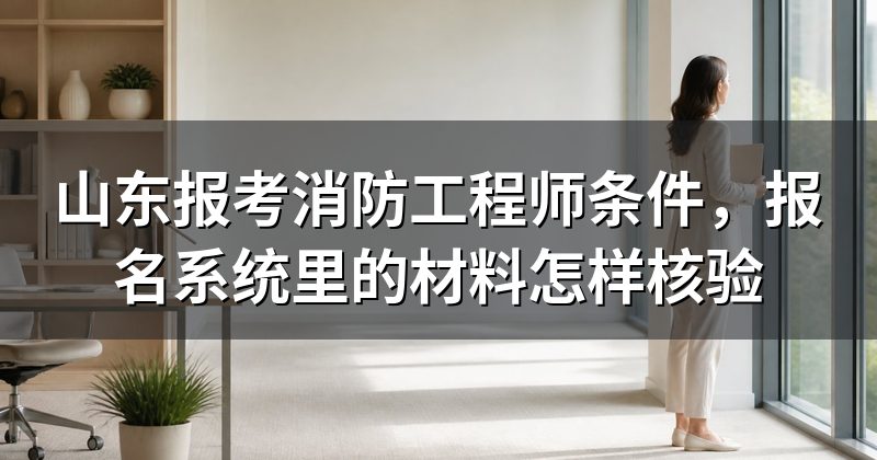 山东报考消防工程师条件，报名系统里的材料怎样核验