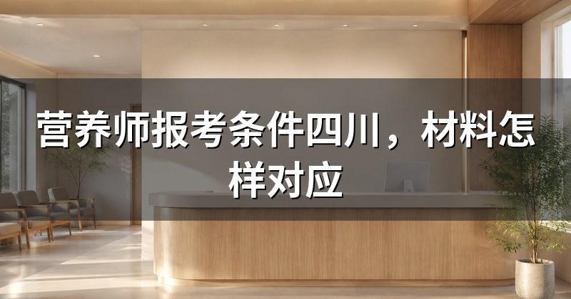 营养师报考条件四川,材料怎样对应