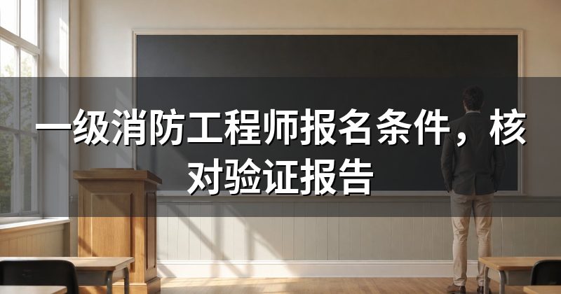 一级消防工程师报名条件,核对验证报告