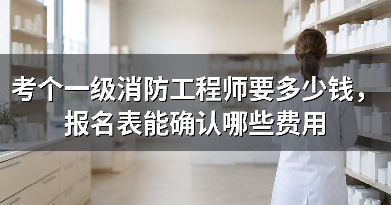 考个一级消防工程师要多少钱,报名表能确认哪些费用