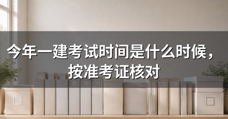 今年一建考试时间是什么时候,按准考证核对