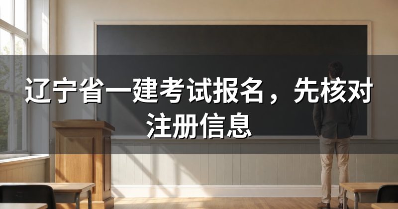 辽宁省一建考试报名，先核对注册信息