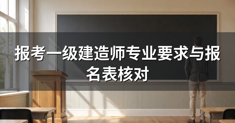 报考一级建造师专业要求与报名表核对