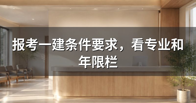 报考一建条件要求，看专业和年限栏