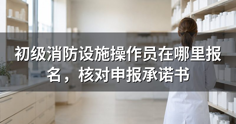 初级消防设施操作员在哪里报名,核对申报承诺书