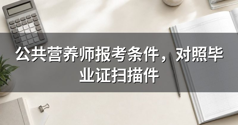 公共营养师报考条件,对照毕业证扫描件