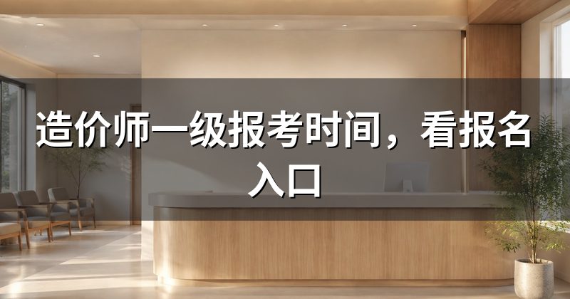 造价师一级报考时间，看报名入口