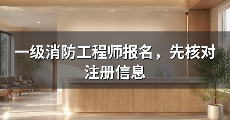 一级消防工程师报名,先核对注册信息