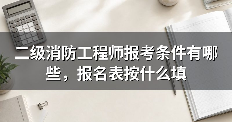 二级消防工程师报考条件有哪些,报名表按什么填