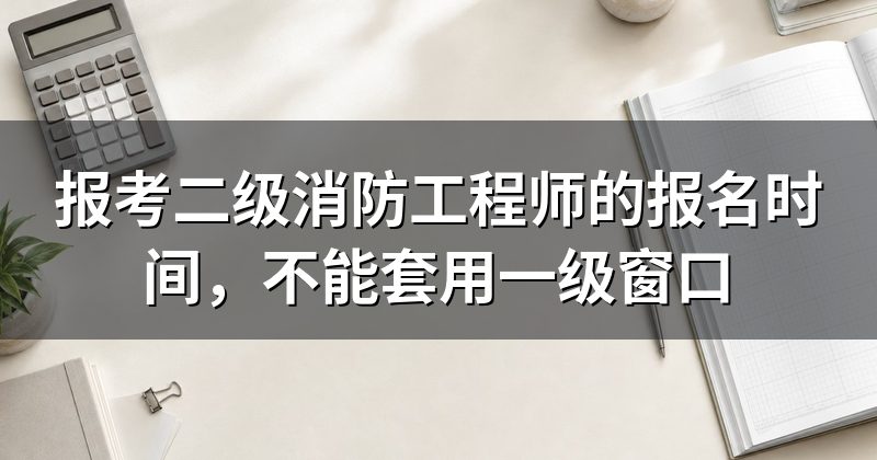 报考二级消防工程师的报名时间,不能套用一级窗口