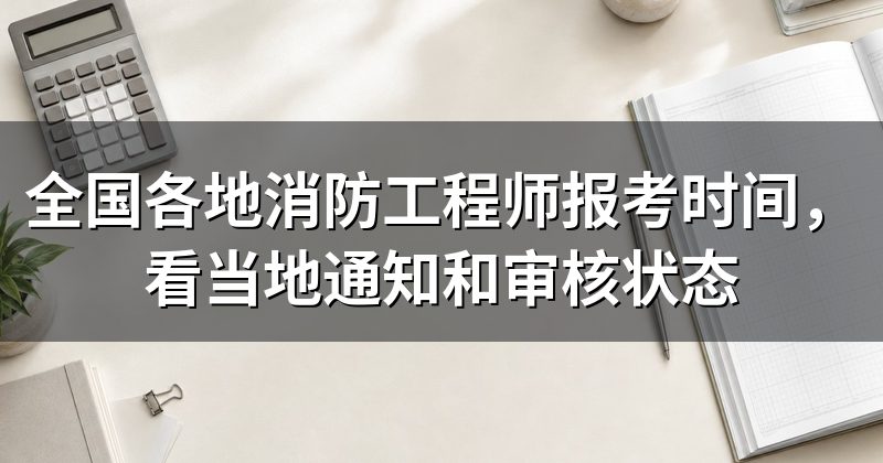全国各地消防工程师报考时间，看当地通知和审核状态