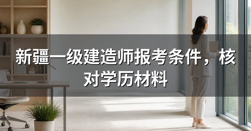 新疆一级建造师报考条件，核对学历材料