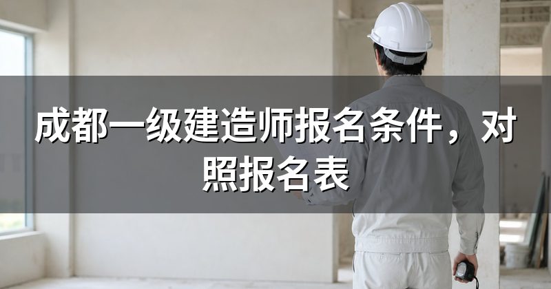 成都一级建造师报名条件,对照报名表